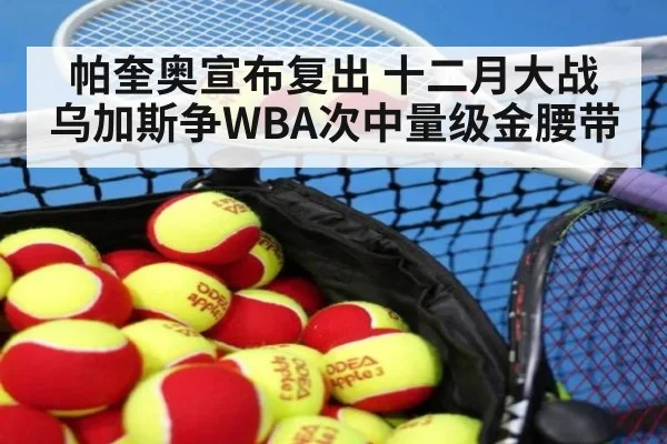 帕奎奥宣布复出 十二月大战乌加斯争WBA次中量级金腰带